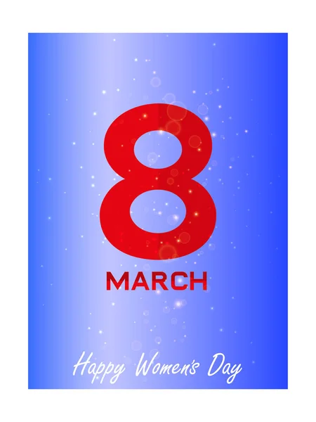Março Womens Day Sinal Ícone Símbolo Férias Ícone Fundo Turvo — Vetor de Stock