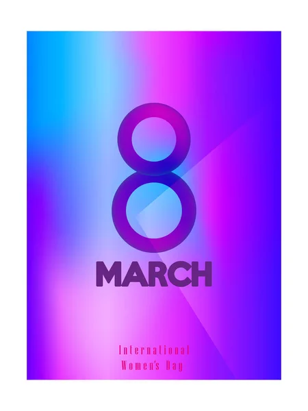Mart Kadınlar Günü Işareti Simgesi Tatil Sembolü Arka Plan Bulanık — Stok Vektör