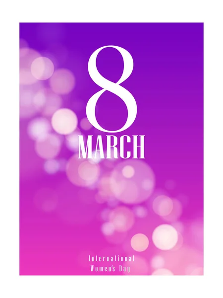 Março Cartão Saudação Dia Internacional Mulher —  Vetores de Stock
