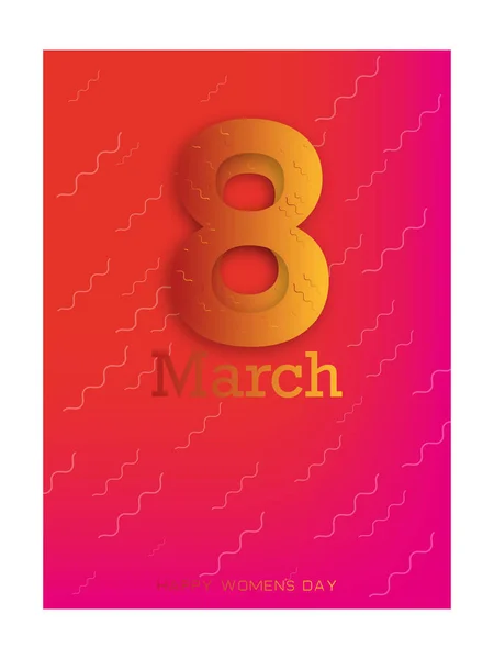 Mart Kadınlar Günü Işareti Simgesi Tatil Sembolü Arka Plan Bulanık — Stok Vektör