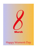 8 března. Mezinárodní den žen. Šťastný den matek. 8 březen v rozmazané stylu