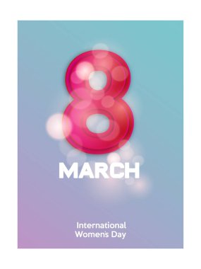 8 Mart basit tebrik Kartpostalı