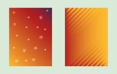 Renkli vektör tebrik arka plan afiş kümesi