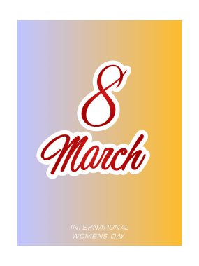 Dünya Kadınlar Günü 8 Mart için zarif lüks poster 