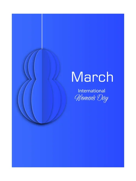 Elegante Cartel Lujo Para Día Internacional Mujer Marzo — Vector de stock