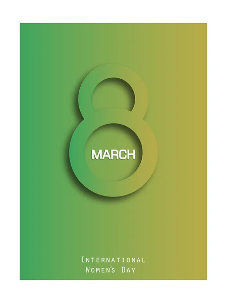 Elegante Cartel Lujo Para Día Internacional Mujer Marzo — Vector de stock