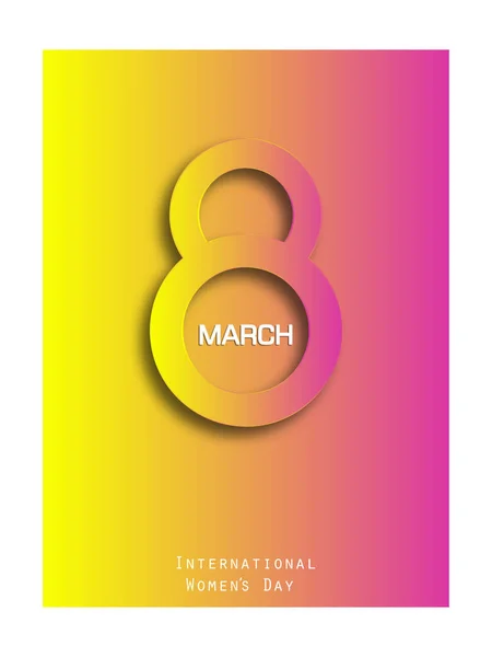 Elegant Luxury Poster International Women Day March — Stock Vector