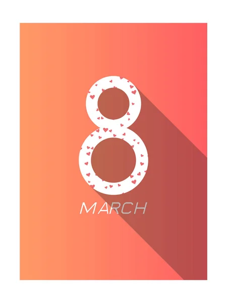 Elegante Cartel Lujo Para Día Internacional Mujer Marzo — Vector de stock