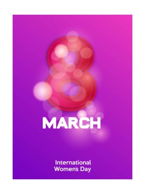 8 Mart basit tebrik Kartpostalı