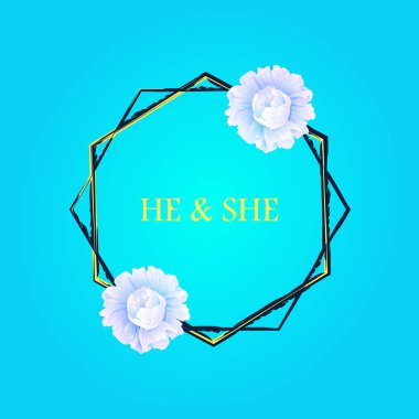 Suluboya çelenk çiçek çerçeve tasarımı