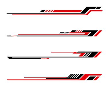 Soyut geometrik yarış çizgileri etiketleri.