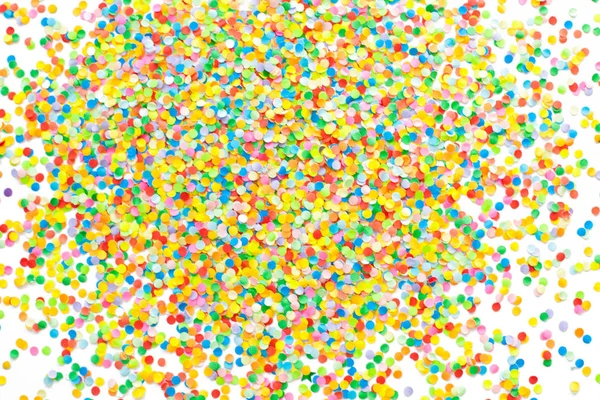 Cadre Confettis Colorés Fond Blanc — Photo