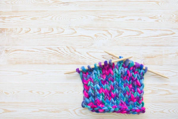 Very Thick Wool Yarn Knitting Lilac Purple Pink — Stock Photo, Image