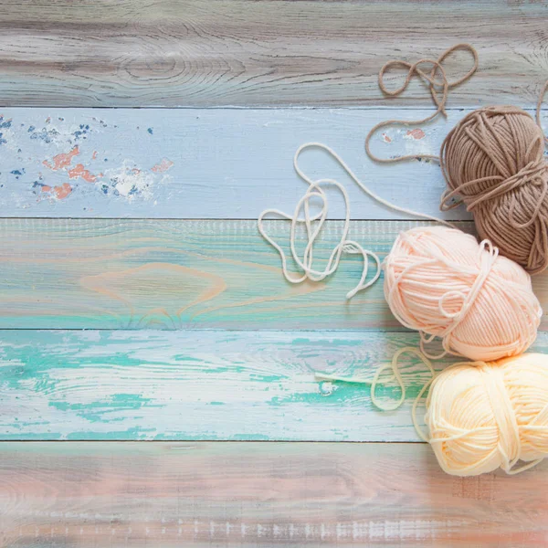 Yarn Beige Neutral Natural Tones Knitting Crocheting — Stock Photo, Image