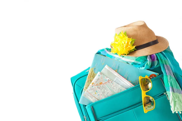 Renk seyahat bavul. Tatil için Paketli bavul