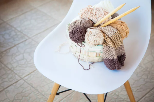 Accessories for needlework. Hobby knitting. Women\'s business.