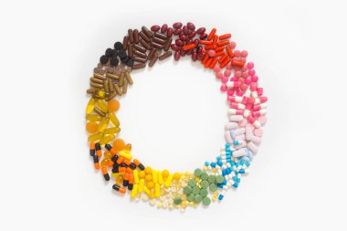 beyaz ve renkli tablet