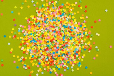 Bir parti ve carnival için dekor. Yukarıdan görüntülemek.