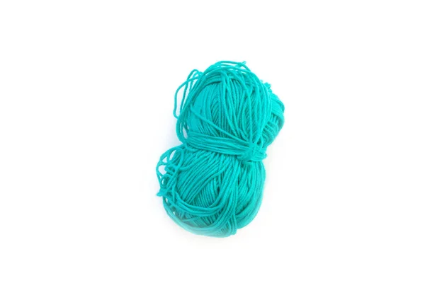 Yarn Knitting White Background Hanks Balls Thread — Stock Photo, Image