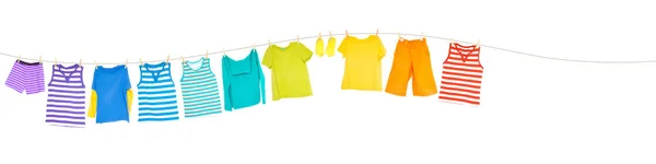 Lavage Des Vêtements Pour Enfants Lumineux Buanderie — Photo