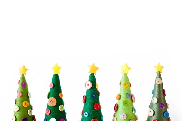 Yapımı Bir Alternatif Noel Ağacı Beyaz Arka Plan — Stok fotoğraf