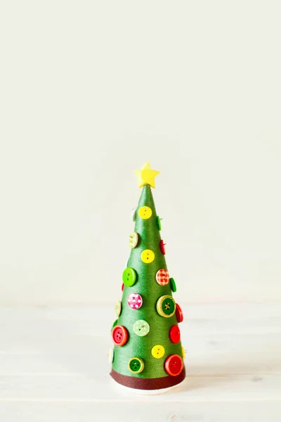 Conos Alternativos Árbol Navidad Árbol Navidad Hecho Hilo Hilo Árbol —  Fotos de Stock