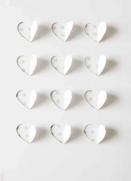 Corazones Papel Cortados Del Papel — Foto de Stock