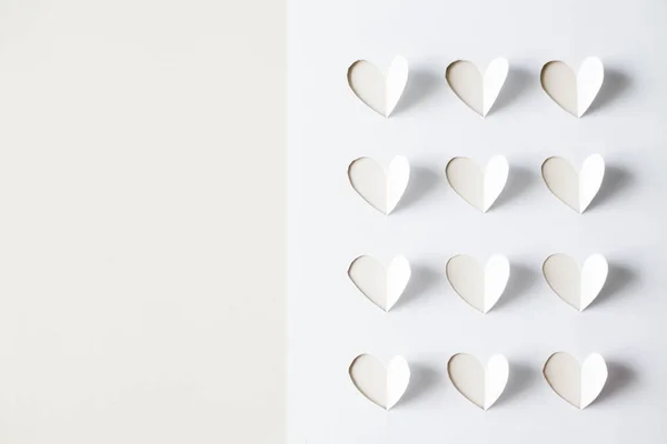 Corazones Papel Cortados Del Papel — Foto de Stock