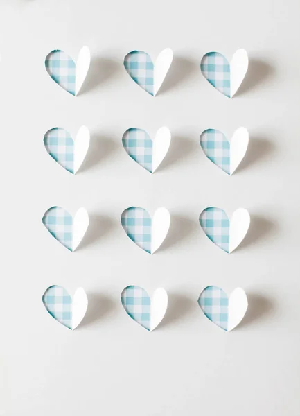 Corazones Papel Cortados Del Papel — Foto de Stock