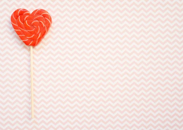 Red Pink Lollipop Candy Form Heart Stock Image