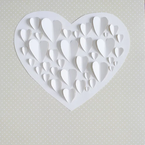 Paper heart cut from paper.