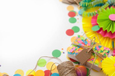 Ev yapımı craft. El sanatları için renkli malzemeler. Kadınlar ilgi alanları.