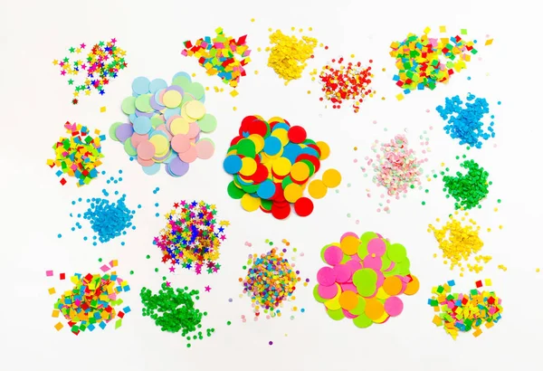 Color Vacaciones Confeti Varios Tipos — Foto de Stock