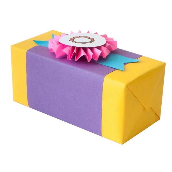 Colorful Holiday Gift Isolate — Stock Photo, Image