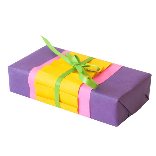 Colorful Holiday Gift Isolate — Stock Photo, Image