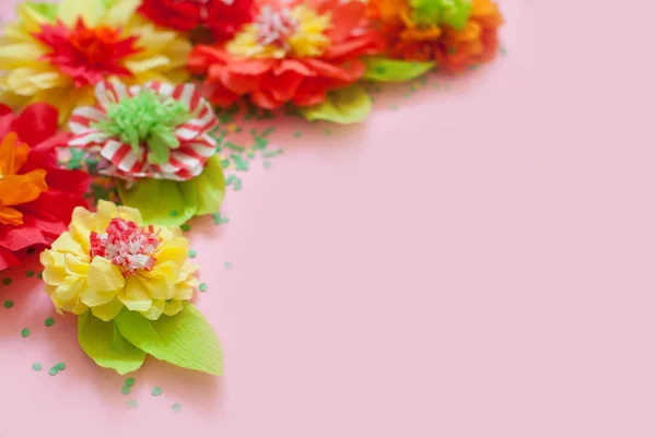 Квіти Ручної Роботи Паперу Фоні — стокове фото