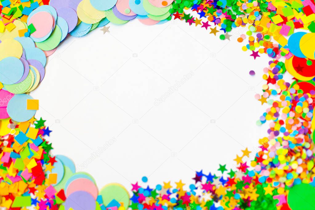 Color holiday confetti of various types