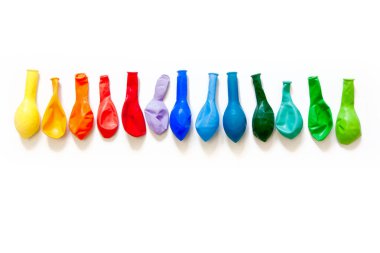 Balon hava değil şişirilmiş, olmadan. Beyaz arka plan.