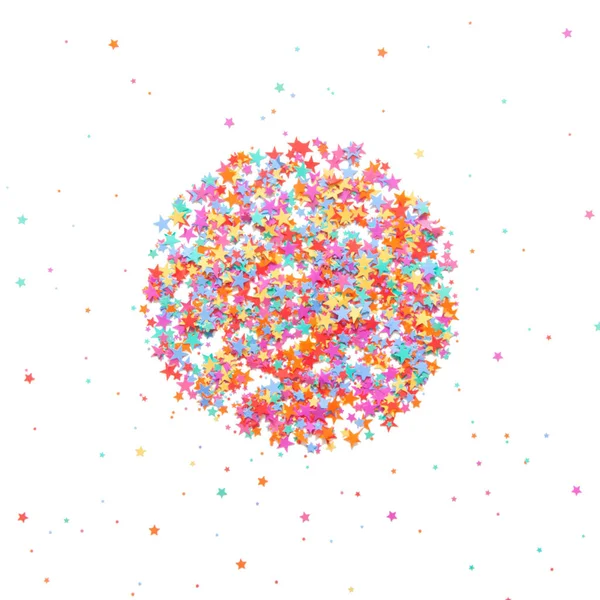 Close Colored Confetti Isolated White Background — Stock Photo, Image