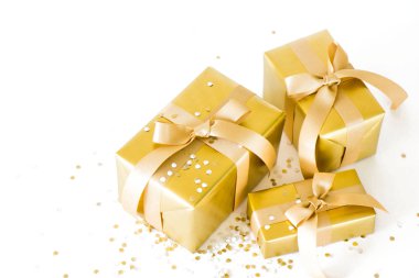 Tatil hediyesi kutuları. Doğum günü, parti veya yeni yıl.