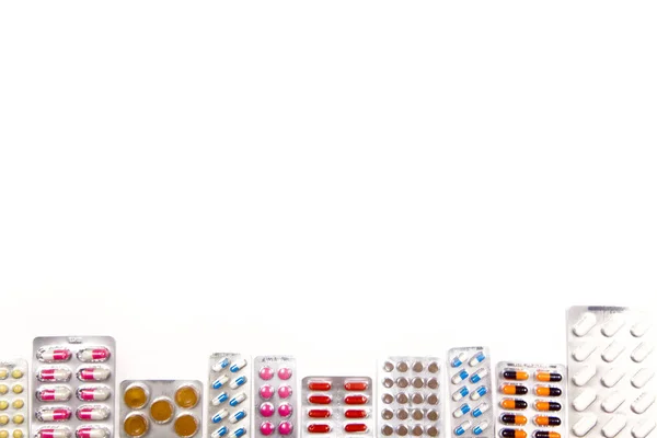 Různé Léky Léky Tablety Baleních — Stock fotografie