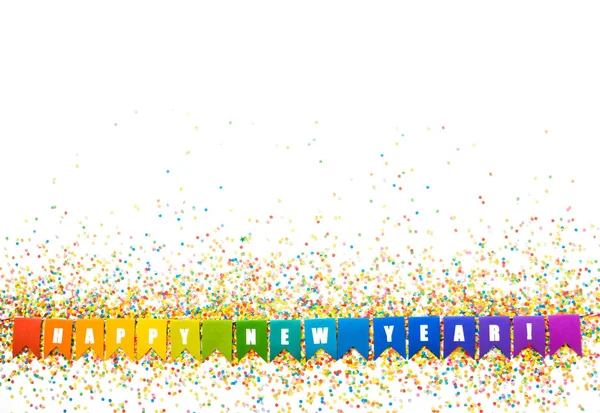 Decoración Año Nuevo Confeti Multicolor — Foto de Stock