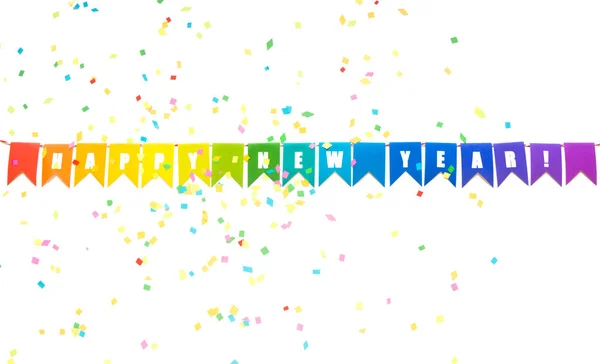 Decoración Año Nuevo Confeti Multicolor —  Fotos de Stock