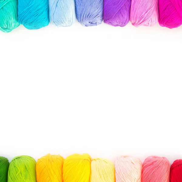 뜨개질을 화려한 무지개 뜨개질 — 스톡 사진