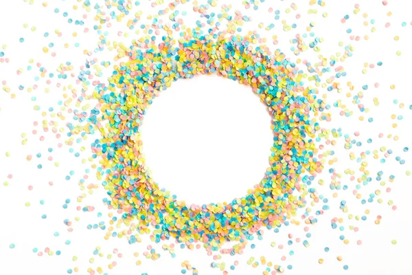 Quadro Feito Confete Colorido — Fotografia de Stock