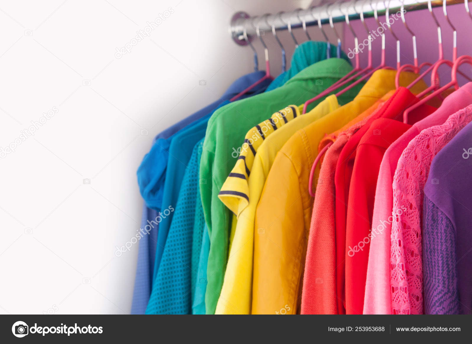 Colored Clothing All Colors Rainbow Spectrum Hanging Wardrobe