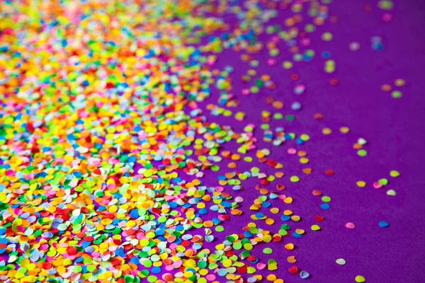 Marco Hecho Confeti Color Fondo Lila Violeta — Foto de Stock