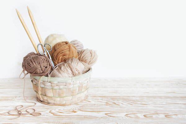 Accessories for needlework. Hobby knitting. Women's business.