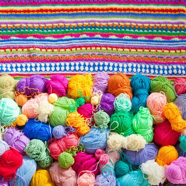 니트 배경입니다. 색상 질감과 원사 양모를 짠. Knittin — 스톡 사진
