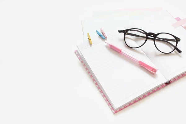 Flat lay stylish set. School stationery. Back to school concept. Stock Picture